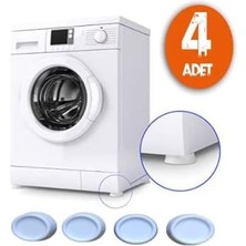 River Çamaşır Makinesi Titreşim Önleyici Mobilya Kaydırmaz Ayak 4 Lü Set Beyaz 410