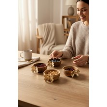 Akayev Akasya Gold Kelebek Detaylı Çerezlik Kase 8 cm