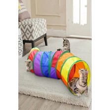 Özbience Kıvrımlı Katlanabilir Renkli Evcil Hayvan Oyunu Tüneli