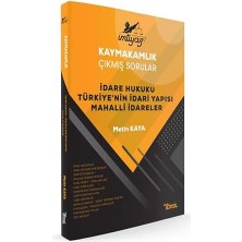 River Imtiyaz Kaymakamlık Çıkmış Sorular Idare Hukuku-Türkiye'nin Idari Yapısı- Mahalli Idareler