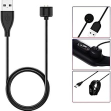 River Mi Band 6 Ile Uyumlu Giyilebilir Akıllı Saat Şarj Kablosu Manyetik (Mi Band 5/6 / 7 / Band 5 Ile Uyumlu) USB Şarj Aleti (Siyah)