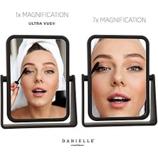 River Danielle Tarafından 7x Büyütmeli Yumuşak Dokunuşlu Dikdörtgen Ayna - Mat Siyah