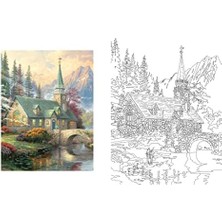 River Posh Adult Coloring Book: Thomas Kinkade Designs For Inspiration & Relaxation: 14