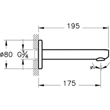 River Root Round A42470 Çıkış Ucu, Krom