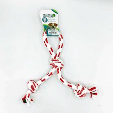 Hnrlishp Eurodog Diş Ipi Halka Üç Düğüm Kırmızı Beyaz 30 cm