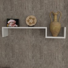 Dekorister Happy Duvar Rafı Beyaz