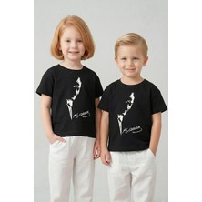 Luess Unisex Çocuk Kabartma Baskı %100 Pamuk  Atatürk Tişört (3-4 Yaş 8-9 Yaş)