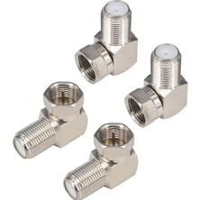 Anktek 4 Adet F L Tip Vidalı Uydu Cihazları Için L 90 Derece F Konnektör Çevirmeli Vidalamalı Tip