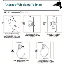 River Delme Vida Matkap Yok! Easyfıx Yapıskanlı Yuvarlak Havluluk Mat Siyah EF235