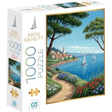 River Sahil Yolu 1000 Parça 2,2mm Kalınlık 48X68CM Profesyonel Hobi Puzzle Yapboz Serisi
