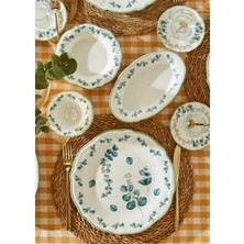 Bella Maison Ocaliptus Stoneware 26 Parça 6 Kişilik Kahvaltı Takımı Yeşil