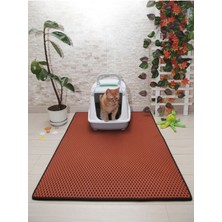 Özbience 75X110 cm Turuncu Taba Kedi Tuvalet Önü Paspası