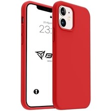 River Kılıf Ince Sıvı Silikon 3 Katmanlı Tam Kaplamalı Yumuşak Jel Kauçuk Kılıf Kapak (Açık Kırmızı, 11)