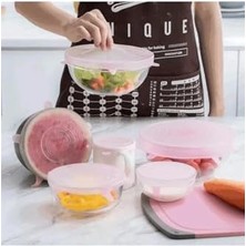 River Taze Tutan Gıda Saklama Streç Kapağı Seti - 6'lı Tekrar Kullanılabilen Silikon Streç Kapak