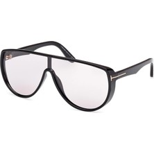 Tom Ford 1182 01A Unisex Güneş Gözlüğü Siyah Çerçeve UV 400 Filtreli Pembe Cam ile Şık Tasarım