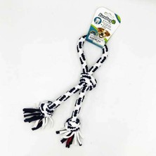 Hnrlishp Eurodog Diş Ipi Halka Üç Düğüm Siyah Beyaz 30 cm