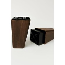 River Atlas, Plastik Köşeli Konik Mobilya ve Koltuk Ayağı Ceviz 10CM (4 Adet)