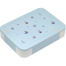 River Bento 1330ML Lunchbox Tek Katlı 5 Bölmeli Pp Plastik Çocuk Sefer Tası Yemek Kutusu (Mavi)