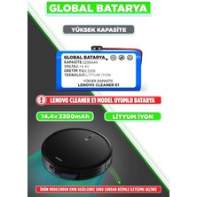 Global Batarya Lenovo Robot Vacuum Cleaner E1 Uyumlu Robot Süpürge Bataryası 14.4V 3200mAh Li-ion Pil (Yüksek Kapasite)