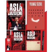 River Asla Vazgeçme - Ayraç - Kartpostal - Poster - Yaşamak Cesaret Ister - Atatürk Imza Baskılı Kalem