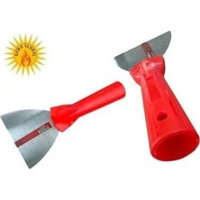 River Plastik Saplı Metal Spatula Sıva Duvar Macun Boya Kazıma Ispatulası 10 cm Takılabilir Sap