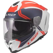 Ls2 Challenger 2 Tıtan Mat Beyaz-Mavi-Kırmızı Kask