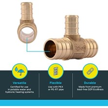 River UC412LFA10 3/10,2 cm x 3/10,2 cm x 1/5,1 cm Pirinç Pex Azaltır Çay 10 Paket