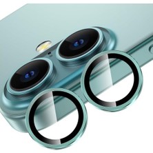River 16 ve 16 Plus Uyumlu Kamera Camı Lens Koruyucu Halka Set - Yeşil