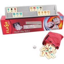 Flash Plastik Okey Takımı Patentli Tasarım 13,5x54x11 cm Leke Tutmaz ve Çarpılmaz Okey Seti