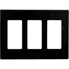 River 80311-SE 3-Gang Decora Plus Duvar Plakası Vidasız Geçmeli Montaj, Siyah