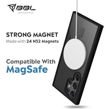 River Için Kılıf Kamera Korumalı Şarj Özellikli Şeffaf Renkli Kılıf (Siyah, Galaxy S23 Ultra)