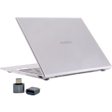 River Matebook D14 2019-2022 Kılıf Uyumlu Kristal Parlak Şeffaf Sert Hard Ince Hafif Çizilme Koruma 14 Inç Şeffaf