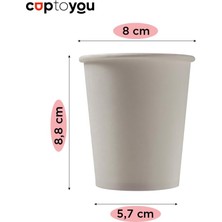 River Cuptoyou 75 Adet Tek Kullanımlık Karton Bardak 8 Oz 250 Ml, Beyaz Sıcak Bardaklar, Kağıt Meyve Suyu Bardağı, Parti Karton Bardakları
