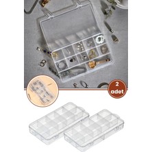 Özbience 12 Bölmeli Çok Amaçlı Takı ve Makyaj Organizeri, 2 Adet Set