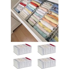 Özbience 4'lü Xlarge Akordiyon Dolap Içi Organizer Beyaz 31X36X12 cm