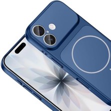 River 17 Için Kılıf Magsafe Uyumlu Şarj Özellikli Kamera Korumalı Formen Kapak (Mavi)