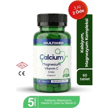 Multimed Kalsiyum Magnezyum Çinko D3 – Kemik, Diş & Kas Sağlığı – 60 Tablet