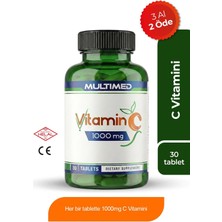 Multimed C Vitamini 1000 mg – Yüksek Doz Bağışıklık Güçlendirici – 30 Tablet