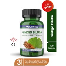 Multimed Ginkgo Biloba + Kırmızı Ginseng + B12 – Hafıza & Odak Artırıcı Premium Formül – 120 Tablet