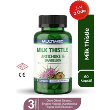 Multimed Milk Thistle – Deve Dikeni + Enginar + Karahindiba – Karaciğer Yenileyici Formül – 60 Kapsül