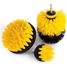 River Matkap Ucu Temizleme Fırça Seti 3'lü Çok Amaçlı Temizlik Fırça Seti Matkap Ucuna Takılan Sert Kıllı Fırçalar Banyo Küvet Lavabo Halı ve Araba Temizliği Için