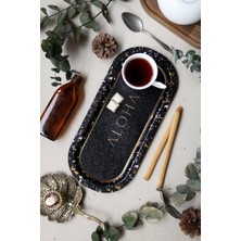 River EVLE-EE168-1H Desenli Oval Tepsi 16X35 cm