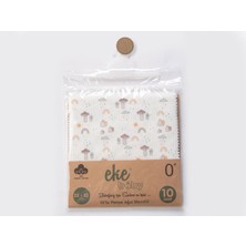 Eke Baby Desenli Lüx Ağız Mendili 22X22 cm – Yumuşak Pamuklu Bebek Ağız Bezi - Salyangoz Desenlli