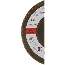 River - 115 mm 40 Kum Standard Seri Alox Flap Disk, Gri