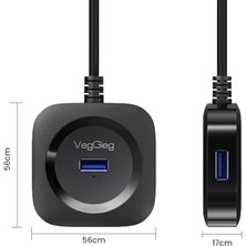 River 4 Port USB 3.0 Çoklayıcı Hub Beyaz