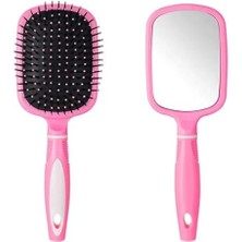 River Aynalı Tarak - Yumuşak Uçlu, Esnek ve Kolay Tutumlu Dayanıklı Saç Tarağı (Pembe)