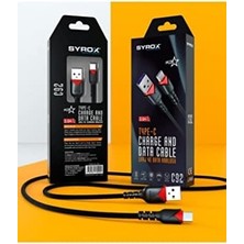 River Syrox C92 2.0 Mah Type-C 1 mt Gül Desenli Kablo Araç Şarjı, Standart