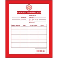 Kaya Kırmızı Soruşturma Ceza Dava İcra Avukat Dosyası 100'lü 1. 27x33 cm Ölçülerinde