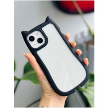 River 13-14 ve 15 ile Uyumlu Kenarı Siyah Renkli Darbe Önleyici Şeffaf Silikon Kılıf