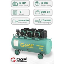 Hava Kompresörü Yüksek Emişli Yağsız Teknoloji 200LT GPY1500X3 /200